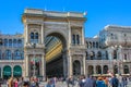 Galleria Vittorio Emanuele II entrance in Milan Royalty Free Stock Photo