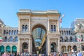 Galleria Vittorio Emanuele II entrance in Milan Royalty Free Stock Photo