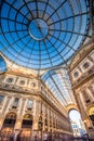 Galleria Vittorio Emanuele II in Milan, Italy. Royalty Free Stock Photo