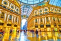 Galleria Vittorio Emanuele II in Milan is one of the most famous shopping galleries in Italy Royalty Free Stock Photo