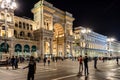 Galleria Vittorio Emanuele II in Piazza Duomo Square. The Oldest Active Shopping Gallery in Italy. Historic Arcade in Milan.
