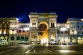Galleria Vittorio Emanuele II shopping mall entrance in Milan, I Royalty Free Stock Photo