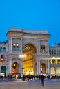 Galleria Vittorio Emanuele II shopping mall entrance in Milan, I Royalty Free Stock Photo