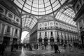 Galleria Vittorio Emanuele Milan Italy black and white image Royalty Free Stock Photo