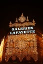 Galleries Lafayette at Christmas time Royalty Free Stock Photo