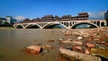 Gallery bridge under the sun Royalty Free Stock Photo