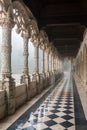 A gallery at Bussaco Palace, Portugal Royalty Free Stock Photo