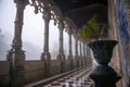 A gallery at Bussaco Palace, Portugal Royalty Free Stock Photo