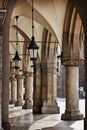 Gallery with columns and lanterns