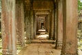 Gallery with columns at the ruins of the Preah Khan temple in Siem Reap, Cambodia.