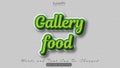 Gallery food text effect