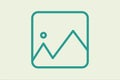 Gallery icon. icon related to UI elements. suitable for web site, app, user interfaces,element, printable etc. line icon style. Royalty Free Stock Photo