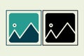 Gallery icon. icon related to UI elements. suitable for web site, app, user interfaces,element, printable etc. solid icon style. Royalty Free Stock Photo