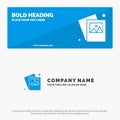 Gallery, Image, Photo SOlid Icon Website Banner and Business Logo Template