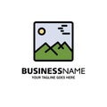 Gallery, Image, Picture, Canada Business Logo Template. Flat Color