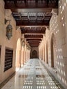 A gallery inside Sultan Qaboos Grand Mosque in Muscat, Oman