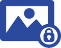 Gallery lock Isolated Vector icon which can easily modify or edit Royalty Free Stock Photo