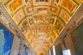 Gallery of Maps in Vatican Museum Royalty Free Stock Photo