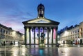 Gallery of Modern Art (GoMA) of Glasgow at night, Scotland. Glasgow is the largest city in Scotland Royalty Free Stock Photo