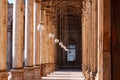 Gallery of Mohammad Ali mosque in Cairo, architecture details, column and lamps