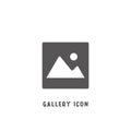 Gallery picture icon simple flat style vector illustration