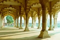 Gallery of pillars at Agra Fort Royalty Free Stock Photo