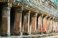 Gallery pillars at Ta Prohm, Siem Reap, Cambodia