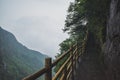 Gallery road on cliff on Mingyue Mountain, China