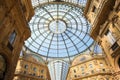 Gallery Vittorio Emanuele II, the ceiling Royalty Free Stock Photo