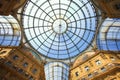 Gallery Vittorio Emanuele II, the ceiling Royalty Free Stock Photo