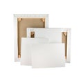 Gallery wrapped blank canvas on wooden frame - stretcher bar Royalty Free Stock Photo