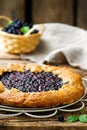 Gallet with blueberry . style rustic Royalty Free Stock Photo