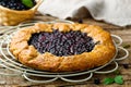 Gallet with blueberry . style rustic Royalty Free Stock Photo