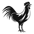 Gallic rooster icon, simple style