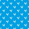 Gallic rooster pattern seamless blue