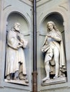 Gallileo Galilei and Pier Antonio Micheli Statues, Ufizzi Gallery, Florence, Italy