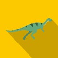 Gallimimus dinosaur icon, flat style