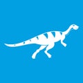 Gallimimus dinosaur icon white