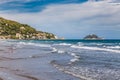 Gallinara Island and Town of Alassio in Italy