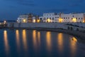 Gallipoli at dusk with artificial lights - Italy