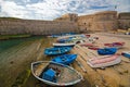 Panorama of the historic center of the ancient city of Gallipoli to the south of Puglia. The castle