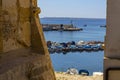 View of the pier of the seaside town of Gallipoli, province of Lecce, Puglia, Italy