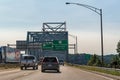 The Silver Memorial Bridge crosses the Ohio River Royalty Free Stock Photo