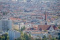 Panoramic view on Vienna from Wilhelminenberg in summer Royalty Free Stock Photo