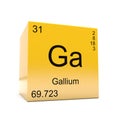 Gallium chemical element symbol from periodic table