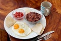 Gallo pinto, traditional dish of Nicaragua and Costa Rica Royalty Free Stock Photo