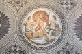 Gallo roman mosaic on a wall Royalty Free Stock Photo