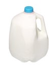 Gallon Milk Bottle with blue Cap Isolated on White Royalty Free Stock Photo