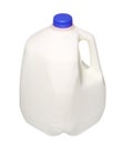 Gallon Milk Bottle with blue Cap Isolated on White Royalty Free Stock Photo