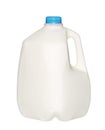 Gallon Milk Bottle with blue Cap Isolated on White Royalty Free Stock Photo